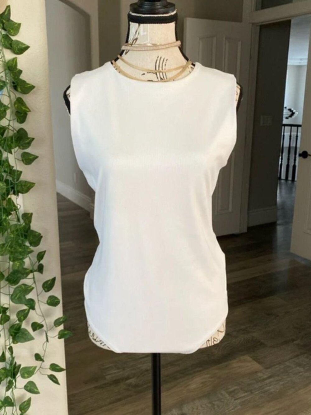 Express White Ribbed Bodysuit L Body Contour
